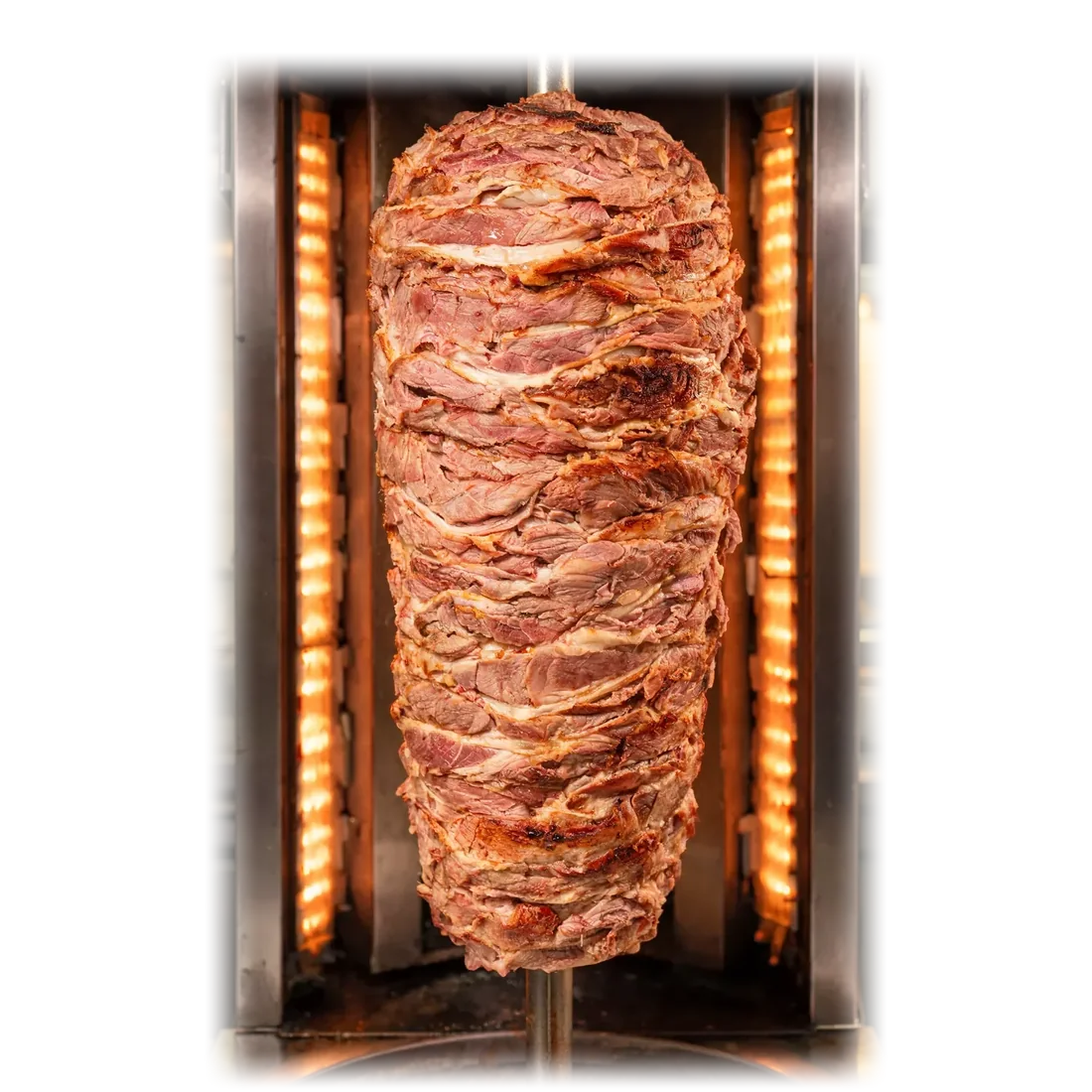 Mięso na kebab Siyami'sMeat na rożnie w rozgrzanym opiekaczu